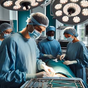 Live Surgical Operation in Modern Hospital