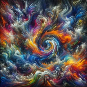 Vibrant Chaos: Abstract Representation in Swirling Colors