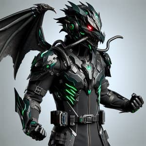 Futuristic Dragon-Themed Power Suit | High-Tech Materials