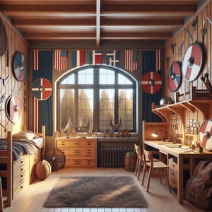 Viking Student Dorm: Scandinavian Vibes and Cozy Woodcraft