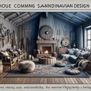 Cozy Scandinavian Viking-Inspired Common Room Design