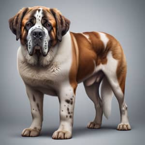 Muscular Bulldog-Saint Bernard Mix: Gentle & Strong