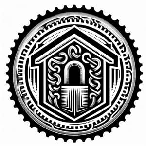 House Security Logo Design for Stamp Imprint