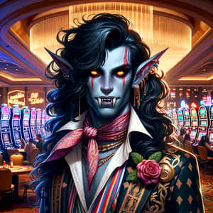 Tiefling Bard with Vampiric Features | Casino Flair
