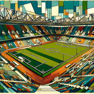 Cubist Luzhniki Stadium: Geometric Architectural Designs