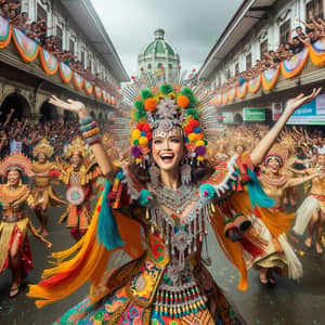 Vibrant South Asian Festival Queen at Sinulog Festival in Cebu