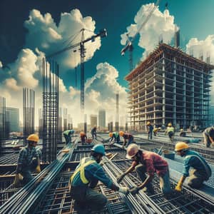 Skyscraper Construction Framework | Builders at Work