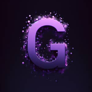 Purple Letter 'G' on Black Background