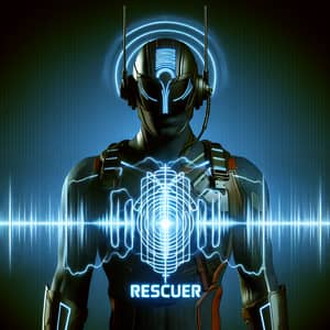 Radiant Rescuer - High-Tech Superhero with Telepathic Abilities