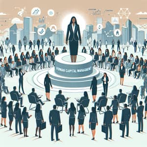 Diverse Business Strategy Illustration for Human Capital Management