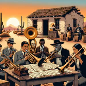 Historic Band Songs: Diverse Musicians and Vintage Instruments