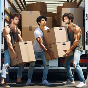 Diverse Team Moving Day Efforts | Multicultural Moving Crew