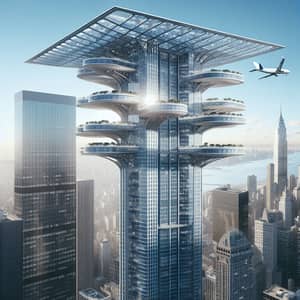 Future Skyscraper Design with Flight Parking | Innovative Urban Architecture