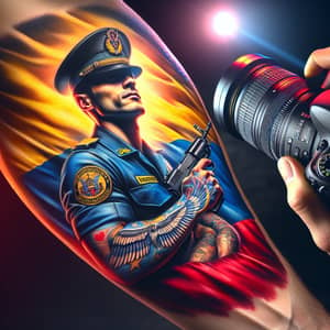 Colombian Navy Military Service & Psychology Tattoo