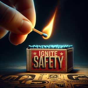 Ignite Safety - Matchbox Flame Safety Symbol