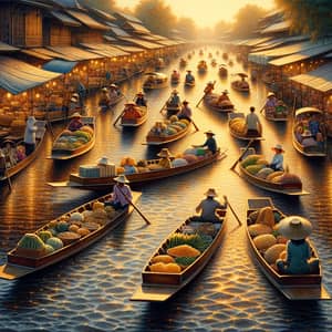 Enchanting Floating Markets in Thailand: A Glittering Reflection