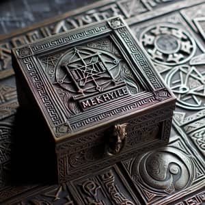 Mysterious Mythological Box - Ornate 'mekhyle' Lettering
