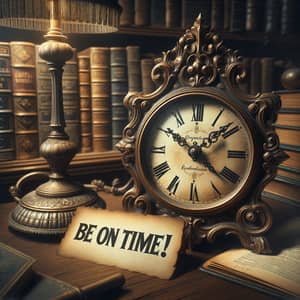 Be On Time - Antique Clock at Midnight