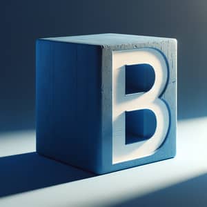 Blue Block with Letter 'B'