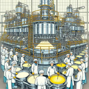 Industrial Mayonnaise Production: High-Tech Factory Process