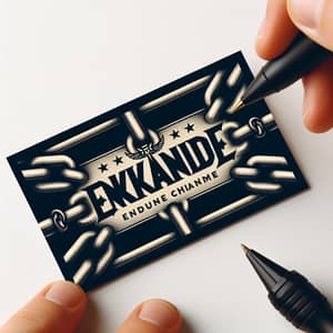 Chains Business Card Design | ENKADENADE Center Text