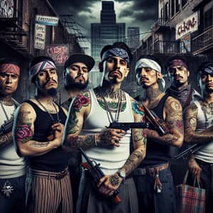 Hispanic Gangsters Armed in Urban Environment