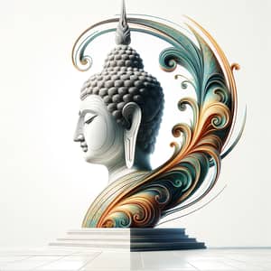 Stunning 3D Buddha Sculpture with Elegant Design