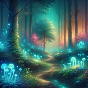 Enchanting Mystical Forest | Glowing Mushrooms & Hidden Path