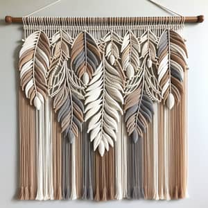 Feather-Like Macramé Tapestry | Intricate Knotting Patterns