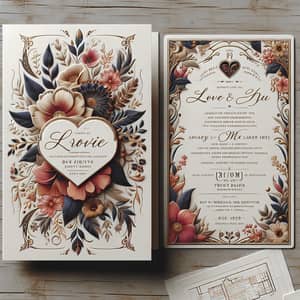 Stunning Floral Wedding Invitation Card | Elegant Design