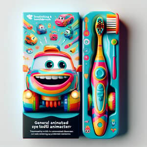 Pixar-Inspired Children's Toothbrush: 2-in-1 Car Toy Design