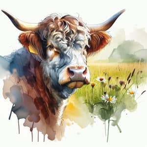 Watercolor Angus Cow Art - Beautiful Farm Decor
