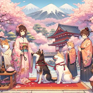 Japanese Cultural Event with Dogs: Cherry Blossoms & Tradition