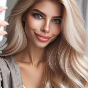 Blond Woman Selfie | Beautiful Blue-Eyed Emily Bloom