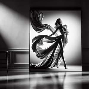 Elegant Black and White Artistic Portrait Photography | Woman in Flowing Garments