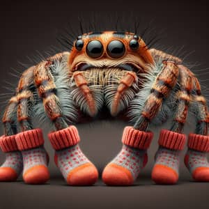 Cute Spider Wearing Socks | Fun Arachnid Fashion