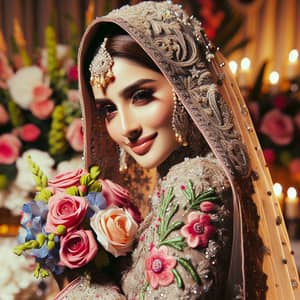 Pakistani Bride with Hijab | Elegant Traditional Ensemble