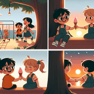 Heartwarming Friendship Story: Children's Play & Shared Ice Cream