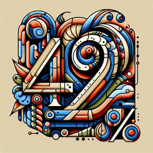 Artistic Number Forty-Two Percent Design