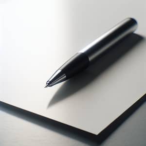 Black Aluminum Ballpoint Pen on White Paper