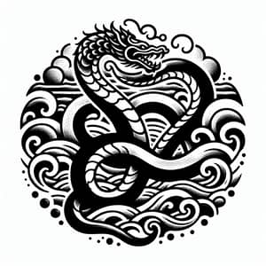 Jörmungandr Mythical Sea Serpent Tattoo Design