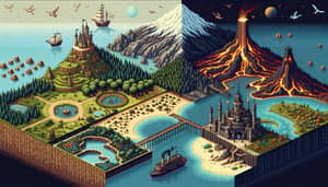 Pixel Art Map Adventure | Top-Down Pixel Image Design