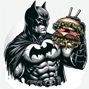 Batman with Hamburger