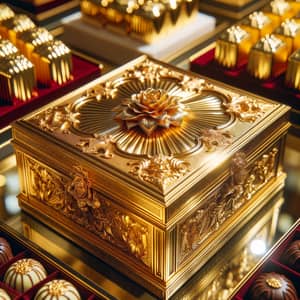Luxurious Golden Box of Premium Chocolates | High-Quality Delights