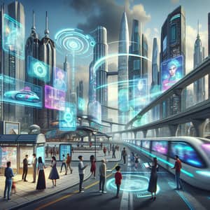Futuristic Technology Landscape | Advanced Urban Scene