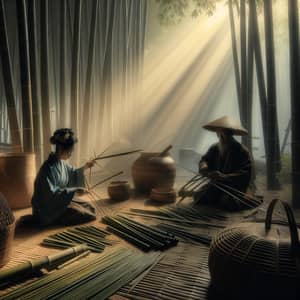Traditional East Asian Bamboo Weaving: Crafted with Nature's Inspiration