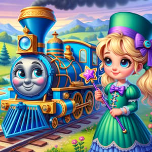 Thomas The Tank Engine Meets Star Butterfly in a Colorful Encounter