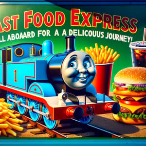 Fast Food Express: All aboard for a delicious journey! | Railway-Themed Cafe