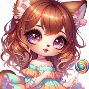 Adorable Kitten Girl - Playful and Lively Character