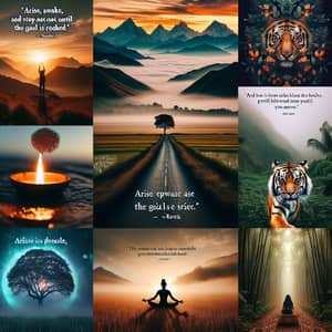 Inspirational Hindi Motivational Quotes Collage